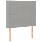 Giroletto con Testiera Grigio Chiaro 100x200 cm in Tessuto Giroletto con Testiera Grigio Chiaro 100x200 cm in Tessuto