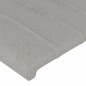 Giroletto con Testiera Grigio Chiaro 100x200 cm in Tessuto Giroletto con Testiera Grigio Chiaro 100x200 cm in Tessuto