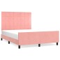 Giroletto con Testiera Rosa 140x190 cm in Velluto Giroletto con Testiera Rosa 140x190 cm in Velluto