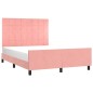 Giroletto con Testiera Rosa 140x190 cm in Velluto Giroletto con Testiera Rosa 140x190 cm in Velluto