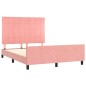 Giroletto con Testiera Rosa 140x190 cm in Velluto Giroletto con Testiera Rosa 140x190 cm in Velluto