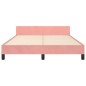 Giroletto con Testiera Rosa 140x190 cm in Velluto Giroletto con Testiera Rosa 140x190 cm in Velluto
