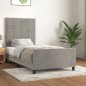 Giroletto con Testiera Grigio Chiaro 80x200 cm in Velluto Giroletto con Testiera Grigio Chiaro 80x200 cm in Velluto