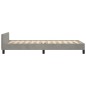 Giroletto con Testiera Grigio Chiaro 80x200 cm in Velluto Giroletto con Testiera Grigio Chiaro 80x200 cm in Velluto