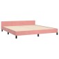 vidaXL Giroletto con Testiera Rosa 160x200 cm in Velluto vidaXL Giroletto con Testiera Rosa 160x200 cm in Velluto