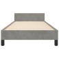 vidaXL Giroletto senza Materasso Grigio Chiaro 80x200 cm Velluto vidaXL Giroletto senza Materasso Grigio Chiaro 80x200 cm Velluto