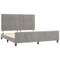 vidaXL Giroletto senza Materasso Grigio Chiaro 160x200 cm Velluto vidaXL Giroletto senza Materasso Grigio Chiaro 160x200 cm Velluto