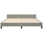 vidaXL Giroletto senza Materasso Grigio Chiaro 160x200 cm Velluto vidaXL Giroletto senza Materasso Grigio Chiaro 160x200 cm Velluto