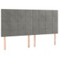 vidaXL Giroletto senza Materasso Grigio Chiaro 160x200 cm Velluto vidaXL Giroletto senza Materasso Grigio Chiaro 160x200 cm Velluto