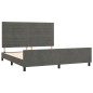 vidaXL Giroletto senza Materasso Grigio Scuro 160x200 cm Velluto
