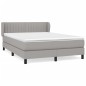 vidaXL Giroletto a Molle con Materasso Grigio Chiaro 140x200cm Tessuto