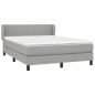 vidaXL Giroletto a Molle con Materasso Grigio Chiaro 140x200cm Tessuto