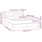 vidaXL Giroletto a Molle con Materasso Blu 140x190 cm in Tessuto