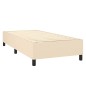 vidaXL Giroletto a Molle con Materasso Crema 90x200 cm inTessuto