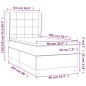 vidaXL Giroletto a Molle con Materasso Crema 90x200 cm inTessuto