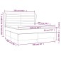 vidaXL Giroletto a Molle con Materasso Grigio Scuro 160x200 cm Tessuto