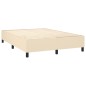 vidaXL Giroletto a Molle con Materasso Crema 140x200 cm in Tessuto