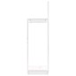 Portalegna Bianco 33,5x30x110 cm in Legno Massello di Pino