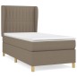 vidaXL Giroletto a Molle con Materasso Tortora 80x200 cm inTessuto
