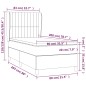 vidaXL Giroletto a Molle con Materasso Tortora 80x200 cm inTessuto