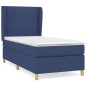 vidaXL Giroletto a Molle con Materasso Blu 80x200 cm inTessuto