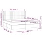 vidaXL Giroletto a Molle con Materasso Grigio Scuro 200x200 cm Tessuto