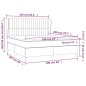 vidaXL Giroletto a Molle con Materasso Tortora 160x200 cm in Tessuto