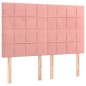 vidaXL Giroletto a Molle con Materasso Rosa 140x200 cm in Velluto