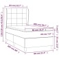vidaXL Giroletto a Molle con Materasso Blu Scuro 80x200 cm in Velluto