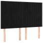 vidaXL Giroletto a Molle con Materasso Nero 140x200 cm in Velluto