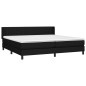 Giroletto a Molle con Materasso Nero 200x200 cm in Tessuto
