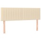 vidaXL Giroletto a Molle con Materasso Crema 140x200 cm in Tessuto