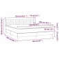 vidaXL Giroletto a Molle con Materasso Tortora 160x200 cm in Tessuto