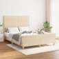 vidaXL Giroletto senza Materasso Crema 140x200 cm in Tessuto vidaXL Giroletto senza Materasso Crema 140x200 cm in Tessuto