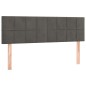 vidaXL Giroletto a Molle con Materasso Grigio Scuro 140x190 cm Velluto