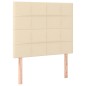 vidaXL Giroletto a Molle con Materasso Crema 90x190 cm in Tessuto