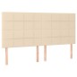 vidaXL Giroletto a Molle con Materasso Crema 200x200 cm in Tessuto