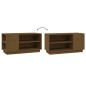 Mobile Porta TV Miele 80x35x40,5 cm in Legno Massello di Pino