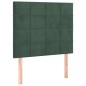 vidaXL Giroletto a Molle con Materasso Verde Scuro 90x200 cm Velluto