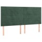 vidaXL Giroletto a Molle con Materasso Verde Scuro 160x200 cm Velluto