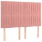 vidaXL Giroletto a Molle con Materasso Rosa 140x190 cm in Velluto