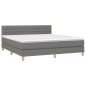 vidaXL Letto a Molle Materasso e LED Grigio Scuro 160x200cm in Tessuto vidaXL Letto a Molle Materasso e LED Grigio Scuro 160x200cm in Tessuto