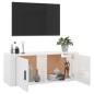 Mobile Porta TV a Parete Bianco Lucido 100x34,5x40 cm Mobile Porta TV a Parete Bianco Lucido 100x34,5x40 cm