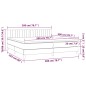 vidaXL Letto a Molle Materasso e LED Grigio Chiaro 200x200 cm Tessuto vidaXL Letto a Molle Materasso e LED Grigio Chiaro 200x200 cm Tessuto