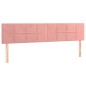 vidaXL Letto a Molle con Materasso e LED Rosa 160x200 cm in Velluto vidaXL Letto a Molle con Materasso e LED Rosa 160x200 cm in Velluto