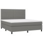 vidaXL Letto a Molle Materasso e LED Grigio Scuro 160x200cm in Tessuto vidaXL Letto a Molle Materasso e LED Grigio Scuro 160x200cm in Tessuto