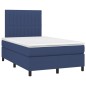 vidaXL Letto a Molle con Materasso e LED Blu 120x200cm in Tessuto vidaXL Letto a Molle con Materasso e LED Blu 120x200cm in Tessuto