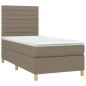 vidaXL Letto a Molle con Materasso e LED Tortora 80x200 cm in Tessuto vidaXL Letto a Molle con Materasso e LED Tortora 80x200 cm in Tessuto