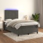 vidaXL Letto a Molle con Materasso e LED Grigio Scuro 120x200 cm vidaXL Letto a Molle con Materasso e LED Grigio Scuro 120x200 cm
