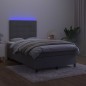 vidaXL Letto a Molle con Materasso e LED Grigio Scuro 120x200 cm vidaXL Letto a Molle con Materasso e LED Grigio Scuro 120x200 cm